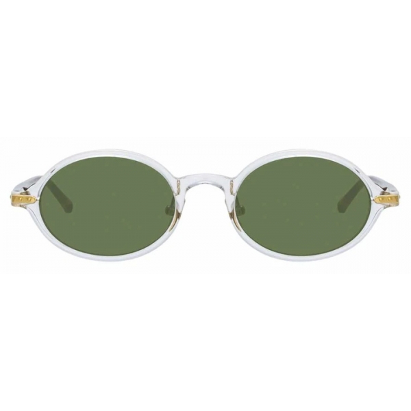 Linda Farrow - Linear Eaves A C8 Oval Sunglasses in Clear - LF11AC8SUN - Linda Farrow Eyewear