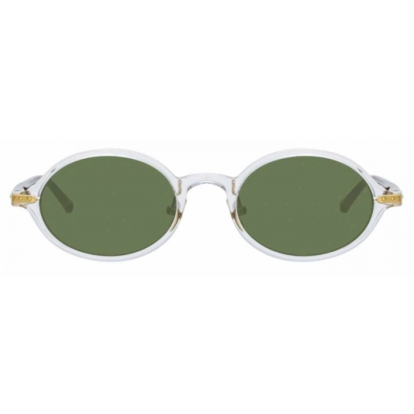 Linda Farrow - Linear Eaves C8 Oval Sunglasses in Clear - LF11C8SUN - Linda Farrow Eyewear