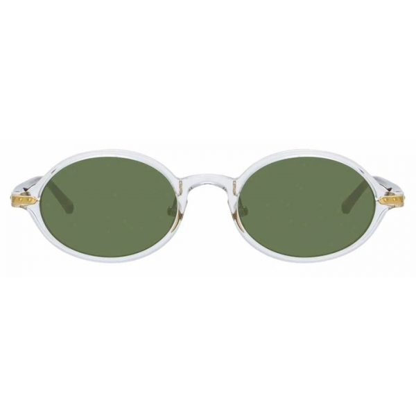 Linda Farrow - Occhiali da Sole Ovale Linear Eaves C8 in Trasparente - LF11C8SUN - Linda Farrow Eyewear