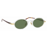 Linda Farrow - Linear Eaves C8 Oval Sunglasses in Clear - LF11C8SUN - Linda Farrow Eyewear