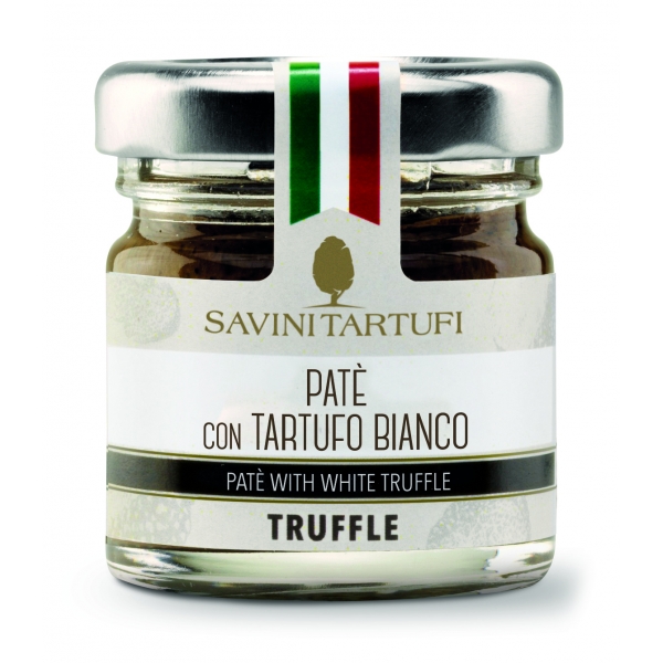 Savini Tartufi - Patè di Tartufo Bianco e Bianchetto - Linea Tricolore - Eccellenze al Tartufo - 30 g