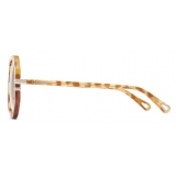 Chloé - West Small Sunglasses in Metal - Havana Gradient Brown - Chloé Eyewear