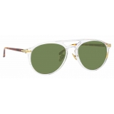 Linda Farrow - Linear Ando A C9 Aviator Sunglasses in Clear - LF23AC9SUN - Linda Farrow Eyewear