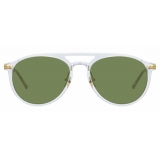 Linda Farrow - Linear Ando C9 Aviator Sunglasses in Clear - LF23C9SUN - Linda Farrow Eyewear