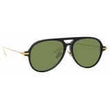 Linda Farrow - Linear Gilles C3 Aviator Sunglasses in Black - LF24C3SUN - Linda Farrow Eyewear