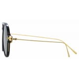 Linda Farrow - Linear Gilles C3 Aviator Sunglasses in Black - LF24C3SUN - Linda Farrow Eyewear