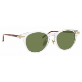 Linda Farrow - Linear Bay C10 D-Frame Sunglasses in Clear - LF25C10SUN - Linda Farrow Eyewear