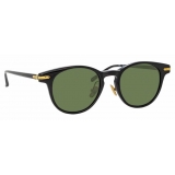 Linda Farrow - Linear Bay C7 D-Frame Sunglasses in Black - LF25C7SUN - Linda Farrow Eyewear