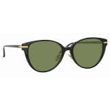 Linda Farrow - Linear Arch A C7 Cat-Eye Sunglasses in Black - LF26AC7SUN - Linda Farrow Eyewear