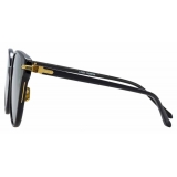 Linda Farrow - Linear Arch A C7 Cat-Eye Sunglasses in Black - LF26AC7SUN - Linda Farrow Eyewear