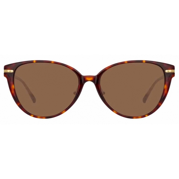 Linda Farrow - Linear Arch A C8 Cat-Eye Sunglasses in Tortoiseshell - LF26AC8SUN - Linda Farrow Eyewear