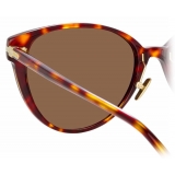 Linda Farrow - Linear Arch A C8 Cat-Eye Sunglasses in Tortoiseshell - LF26AC8SUN - Linda Farrow Eyewear