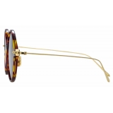 Linda Farrow - Linear Savoye C10 Round Sunglasses in Tortoiseshell - LF09C10SUN - Linda Farrow Eyewear