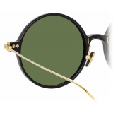 Linda Farrow - Linear Savoye C9 Round Sunglasses in Black - LF09C9SUN - Linda Farrow Eyewear