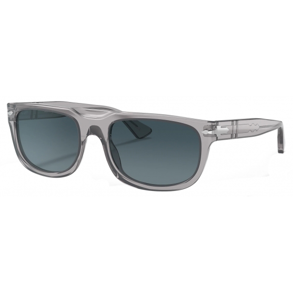 Persol - PO3271S - Exclusive - Grigio Trasparente / Azzurre Polarizzate Sfumate - Occhiali da Sole - Persol Eyewear