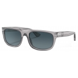 Persol - PO3271S - Exclusive - Grigio Trasparente / Azzurre Polarizzate Sfumate - Occhiali da Sole - Persol Eyewear