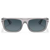 Persol - PO3271S - Exclusive - Grigio Trasparente / Azzurre Polarizzate Sfumate - Occhiali da Sole - Persol Eyewear