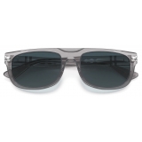 Persol - PO3271S - Exclusive - Grigio Trasparente / Azzurre Polarizzate Sfumate - Occhiali da Sole - Persol Eyewear