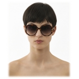 Chloé - West Small Sunglasses in Metal - Havana Gradient Blue - Chloé Eyewear
