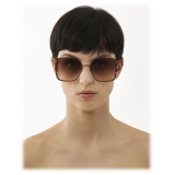 Chloé - Celeste Sunglasses in Metal - Gold Gradient Brown - Chloé Eyewear