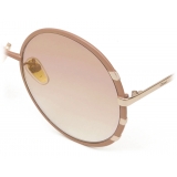 Chloé - Celeste Sunglasses in Metal - Nude Gold Coral - Chloé Eyewear