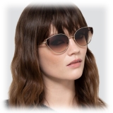 Linda Farrow - Liv Cat-Eye Sunglasses in Light Gold and Brown - LFL1029C2SUN - Linda Farrow Eyewear