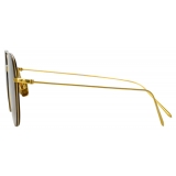 Linda Farrow - Lloyds Aviator Sunglasses in Yellow Gold - LF31C3SUN - Linda Farrow Eyewear