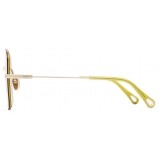 Chloé - Benjamine Sunglasses in Metal - Gold Yellow Lilac - Chloé Eyewear