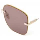 Chloé - Benjamine Sunglasses in Metal - Gold Yellow Lilac - Chloé Eyewear