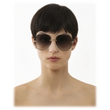 Chloé - Benjamine Sunglasses in Metal - Gold Petrol - Chloé Eyewear