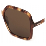 Chloé - Occhiali da Sole Zelie in Metallo - Medio Havana Marrone - Chloé Eyewear