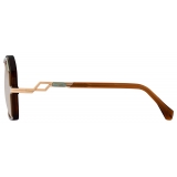 Cazal - Vintage 8510 - Legendary - Brown Turquoise Gradient Brown - Sunglasses - Cazal Eyewear