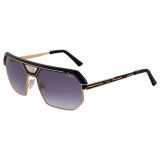 Cazal - Vintage 676 - Legendary - Black Gold Gradient Grey - Sunglasses - Cazal Eyewear