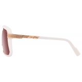 Cazal - Vintage 682 - Legendary - Bianco Latte Oro Marrone Sfumato - Occhiali da Sole - Cazal Eyewear