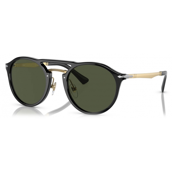 Persol - PO3264S - Black/Gold / Green - Sunglasses - Persol Eyewear