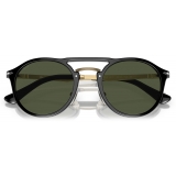 Persol - PO3264S - Black/Gold / Green - Sunglasses - Persol Eyewear