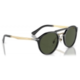 Persol - PO3264S - Black/Gold / Green - Sunglasses - Persol Eyewear