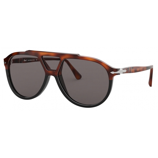 Persol - PO3217S - Havana/Black / Blue - Sunglasses - Persol Eyewear