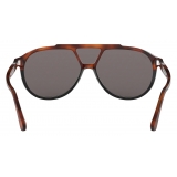 Persol - PO3217S - Havana/Black / Blue - Sunglasses - Persol Eyewear