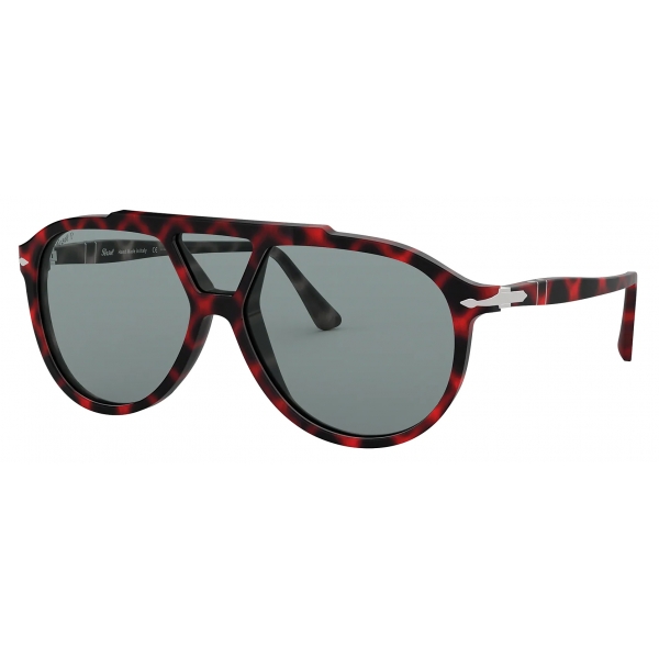 Persol - PO3217S - Havana / Polarized Light Blue - Sunglasses - Persol Eyewear