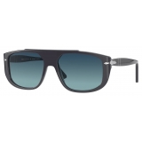 Persol - PO3261S - Brown Tortoise-Opal Blue / Brown - Sunglasses - Persol Eyewear