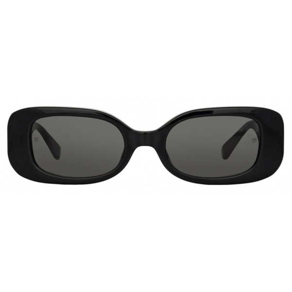 Linda Farrow - Lola Rectangular Sunglasses in Black - LFL1059C3SUN - Linda Farrow Eyewear