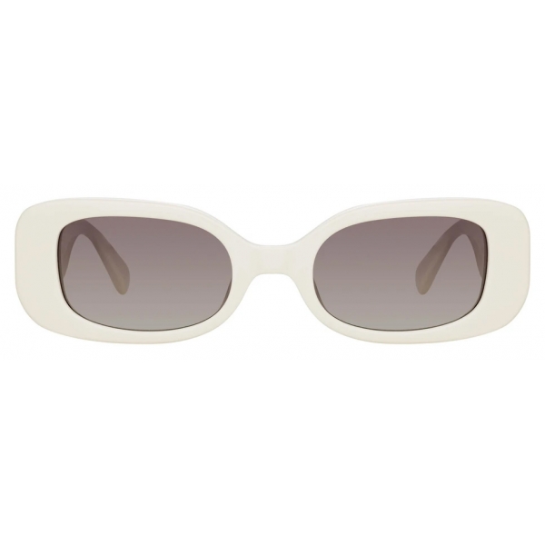 Linda Farrow - Lola Rectangular Sunglasses in White - LFL1117C3SUN - Linda Farrow Eyewear