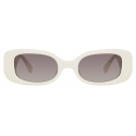 Linda Farrow - Lola Rectangular Sunglasses in White - LFL1117C3SUN - Linda Farrow Eyewear