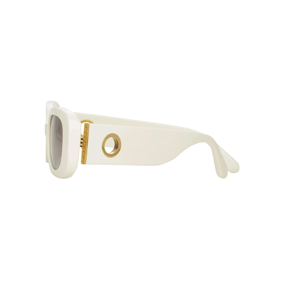 Linda Farrow - Lola Rectangular Sunglasses in White - LFL1117C3SUN ...