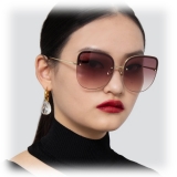 Linda Farrow - Loni Cat-Eye Sunglasses in Light Gold and Burgundy - LFL1099C5SUN - Linda Farrow Eyewear