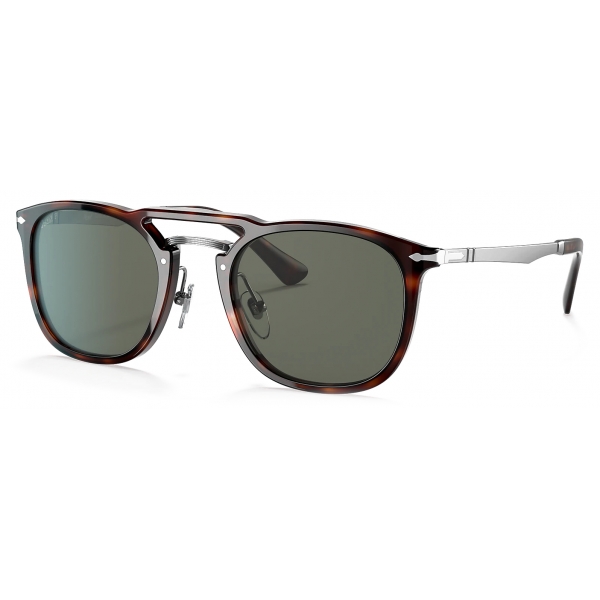 Persol - PO3265S - Havana/Gunmetal / Polarized Green - Sunglasses - Persol Eyewear