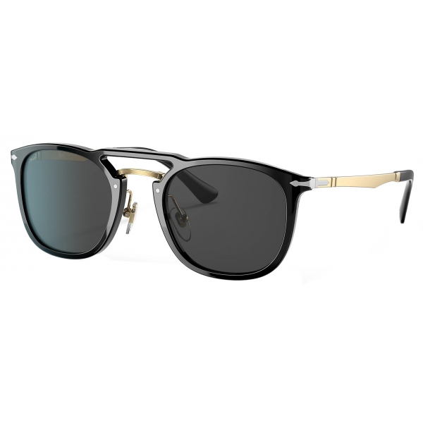 Persol - PO3265S - Black/Gold / Polarized Dark Black - Sunglasses - Persol Eyewear