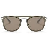 Persol - PO3265S - Grey Transparent / Antique Grey - Sunglasses - Persol Eyewear