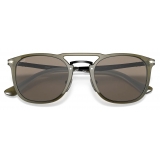 Persol - PO3265S - Grey Transparent / Antique Grey - Sunglasses - Persol Eyewear